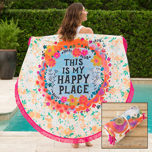 This is My Happy Place Beach Towel