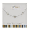 Trip Squares Layers Necklace In Silver