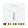 Rectangle Granite Layers Necklace in Gold