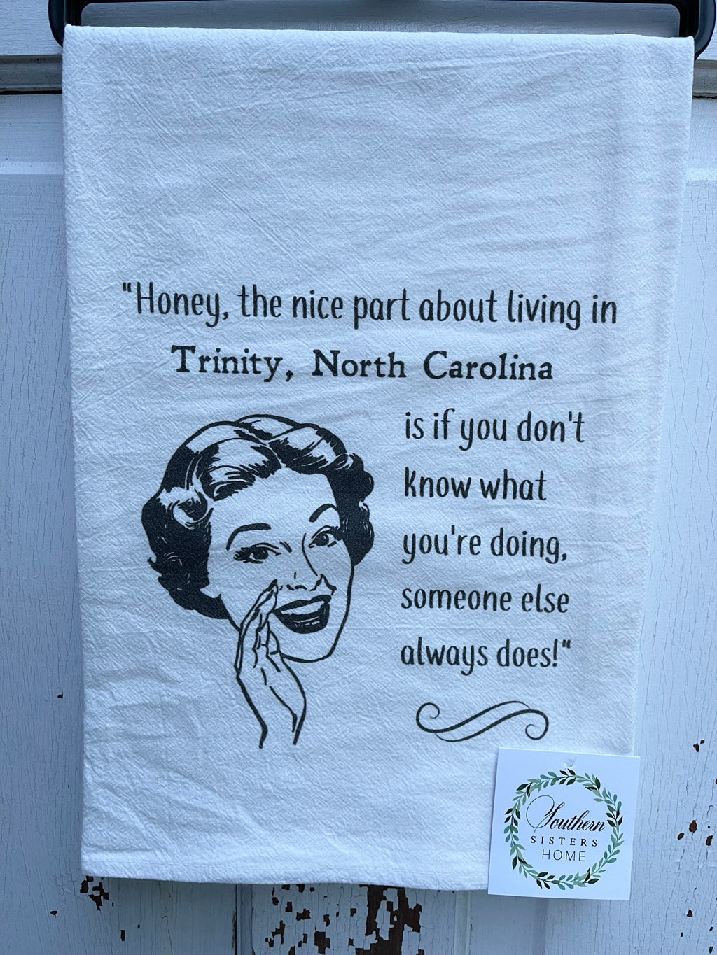 Living In Trinity Tea Towel