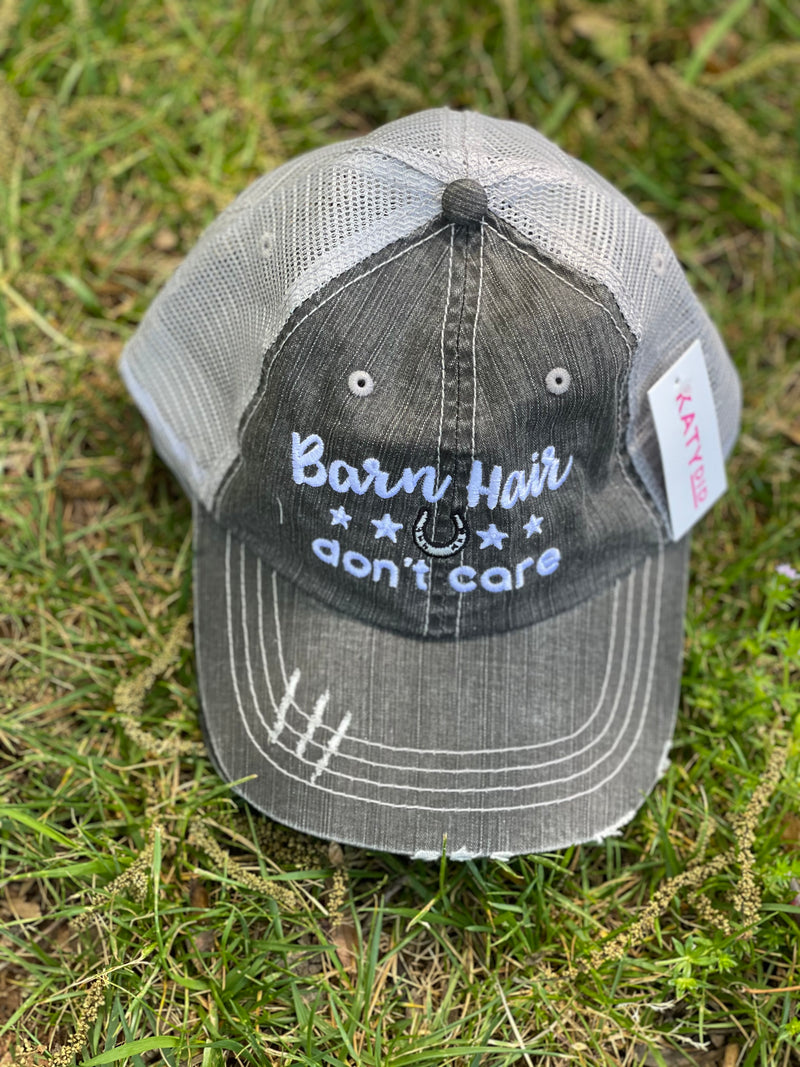 Barn Hair Don't Care with Stars Trucker Hat