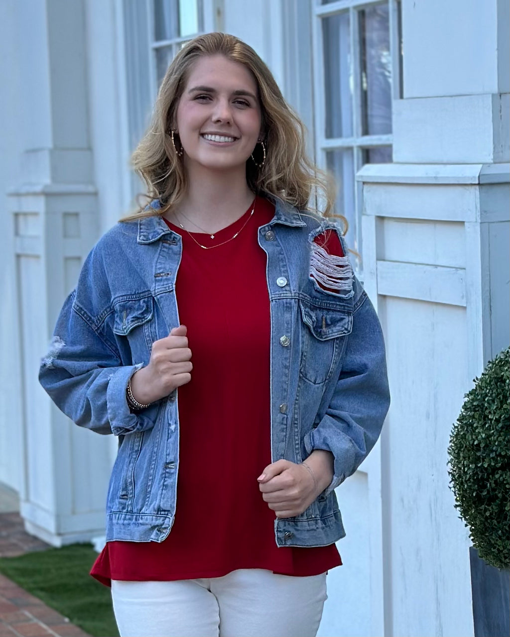 Distressed Denim Jacket