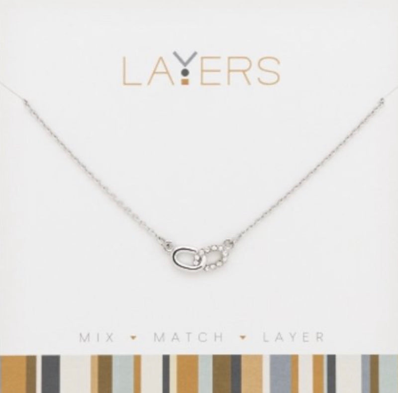 Links Layers Necklace in Silver