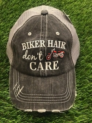 Biker Hair Don’t Care Trucker Hat