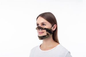 Camo Adult Face Mask with Clear Window - 2 pack