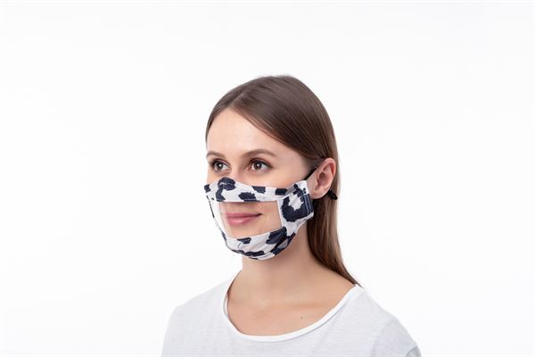 Leopard Adult Face Mask with Clear Window - 2 pack
