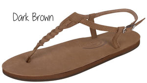 T-Street Ladies' Rainbow Sandals - Dark Brown