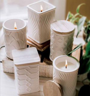 Swan Creek Candle White Collection Square Canister