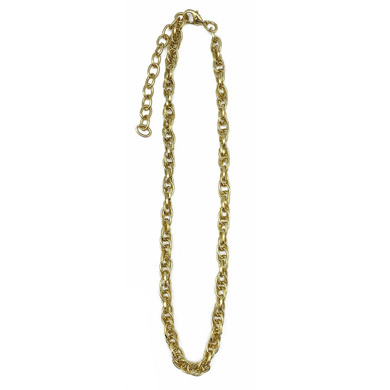 Gold Plated Chain Link Necklace - 16