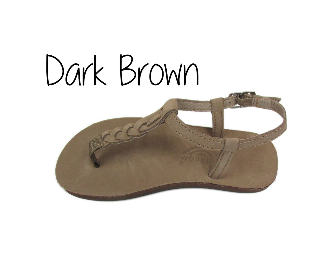 Kid's T-Street Rainbow Sandals - Dark Brown