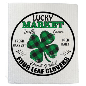 St. Patrick's Day Lucky Market Swedish Dishcloth