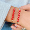 Luca + Danni Crystal Pearl Bangle in Scarlet Bracelet
