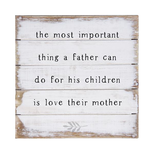 Father's Most Important Thing Petite Pallet Sign