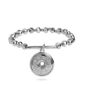 GingerSnaps Silver Facet Bar Bracelet