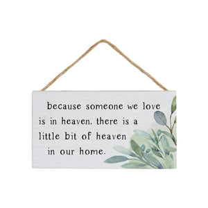 Heaven In Our Home Petite Hanging Sign
