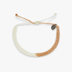 Pura Vida Neutral 2-Tone Half Flat Wove Bracelet